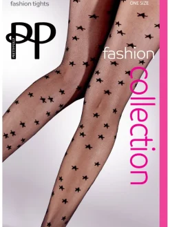 All Over Star Tights - Black