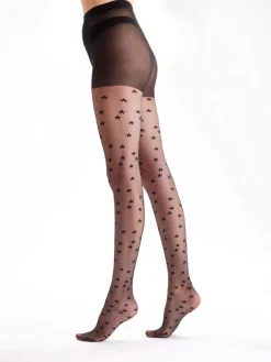 All Over Star Tights - Black