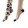 Animal Pattern Bamboo Socks 2 Pair Pack - Multi