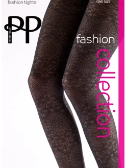 Boho Pattern Tights - Black