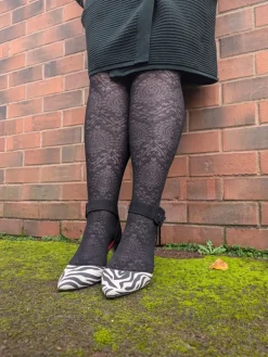 Boho Pattern Tights - Black
