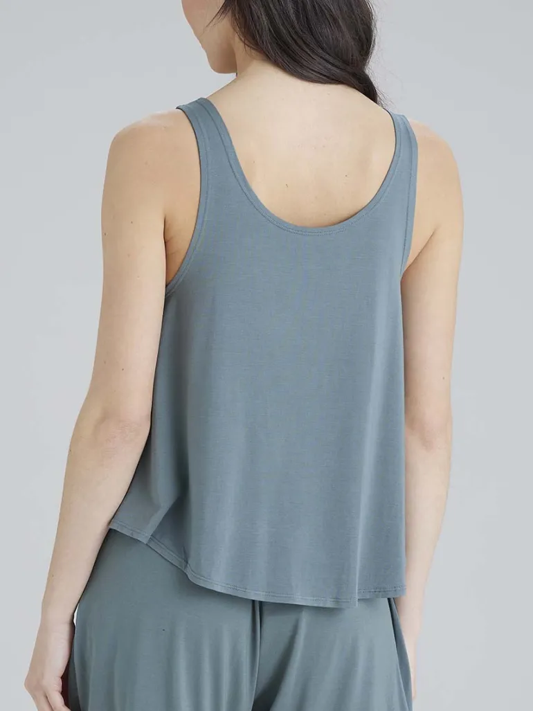 Botanical Lace Lounge Vest - Sage