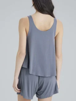 Botanical Lace Lounge Vest - Nightshade
