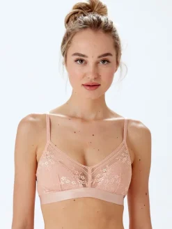 Botanical Lace Non Wired Triangle Bra - Blush