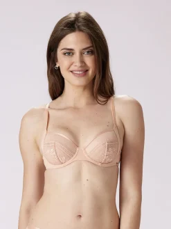 Botanical Lace Underwired Balconette - Blush