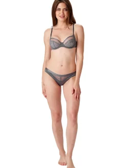 Botanical Lace Underwired Balconette - Nightshade