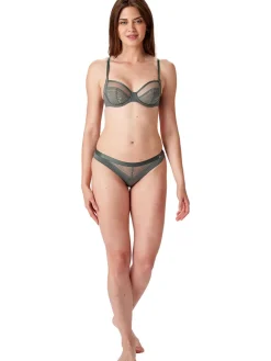 Botanical Lace Underwired Balconette - Sage