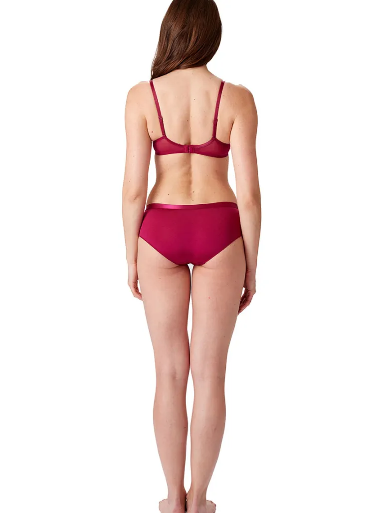 Botanical Lace Underwired Balconette - Fuchsia