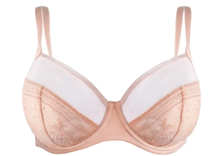 Botanical Lace Underwired Balconette - Blush