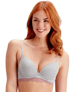 Casual Comfort Moulded T-Shirt Bra - Grey Marl Sugar Plum