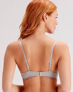 Casual Comfort Moulded T-Shirt Bra - Grey Marl Sugar Plum