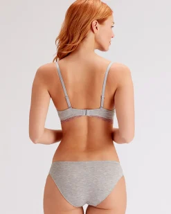 Casual Comfort Moulded T-Shirt Bra - Grey Marl Sugar Plum