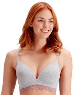 Casual Comfort Non Wired Bra - Grey Marl Sugar Plum