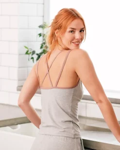 Casual Comfort Vest - Grey Marl/Sugar Plum