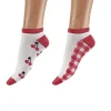 Cherry Pattern Bamboo Liners 2 Pair Pack - Pink Mix