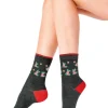 Christmas Stocking Socks - Grey Mix