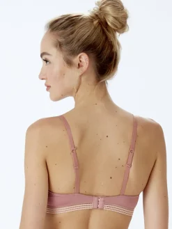 Contemporary Rib Non Wired Bra - Dusty Rose