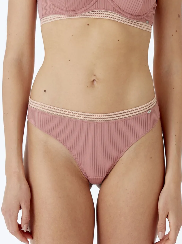 Contemporary Rib Thong - Dusty Rose