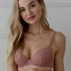 Contemporary Rib Underwired T-Shirt Bra - Dusty Rose