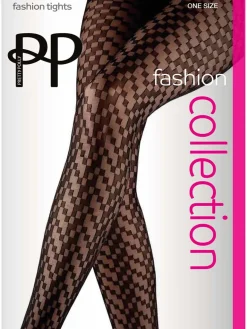 Cubist Chevron Pattern Tight - Black