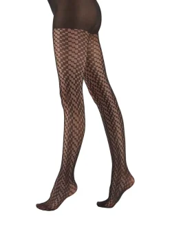 Cubist Chevron Pattern Tight - Black