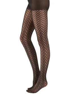 Cubist Chevron Pattern Tight - Black