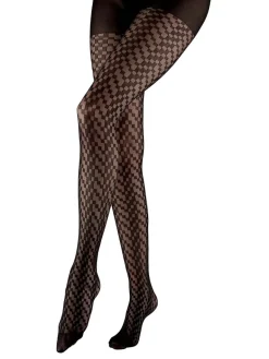 Cubist Chevron Pattern Tight - Black