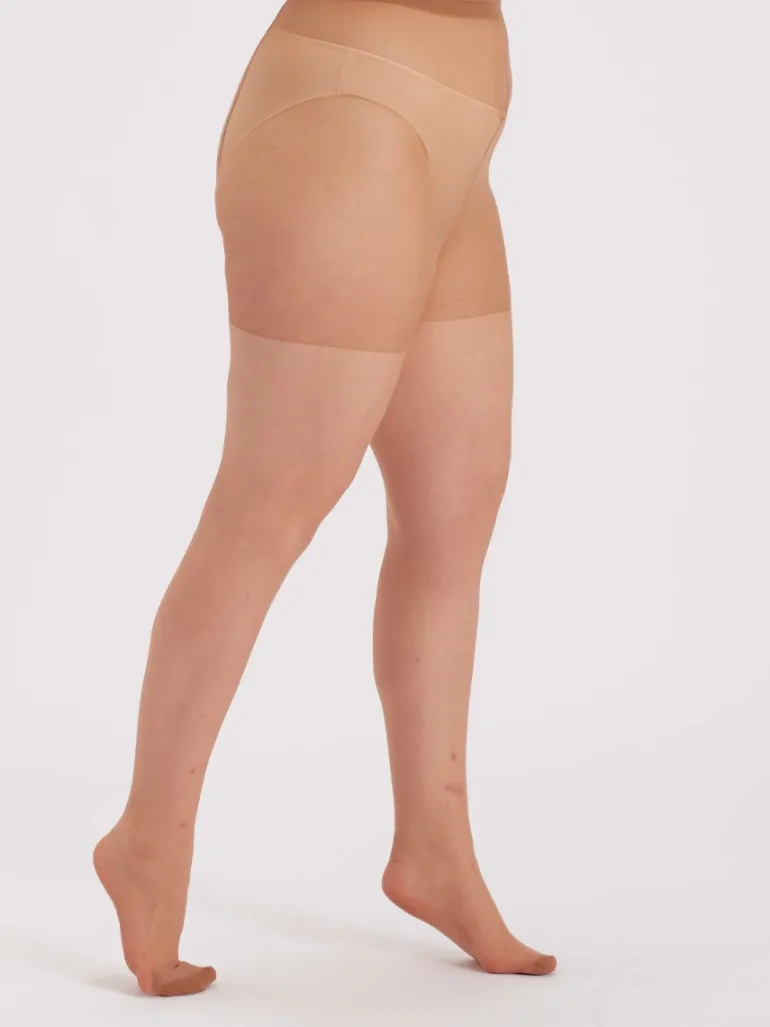 Curves 15 Denier Ladder Resist Tights 3 Pair Pack - Sherry