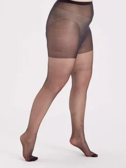 Curves 15 Denier Ladder Resist Tights 3 Pair Pack - Barely Black