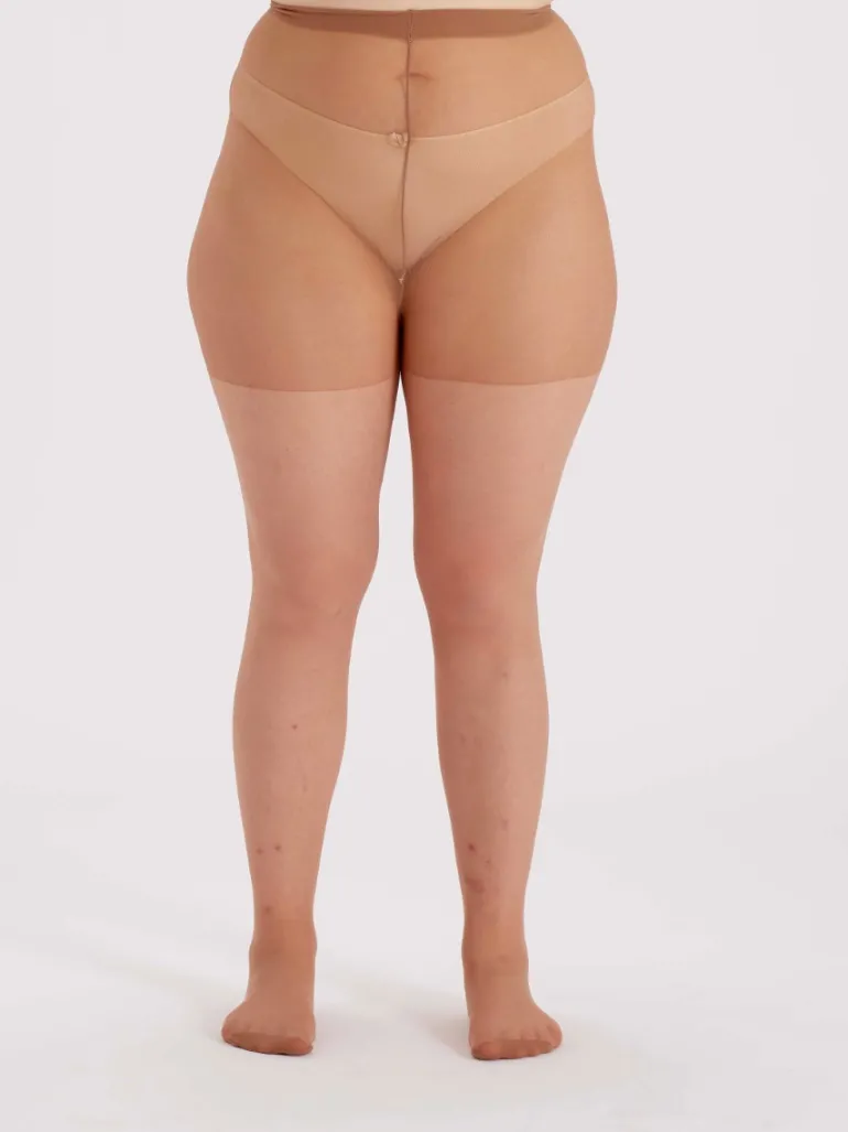 Curves 15 Denier Ladder Resist Tights 3 Pair Pack - Sherry