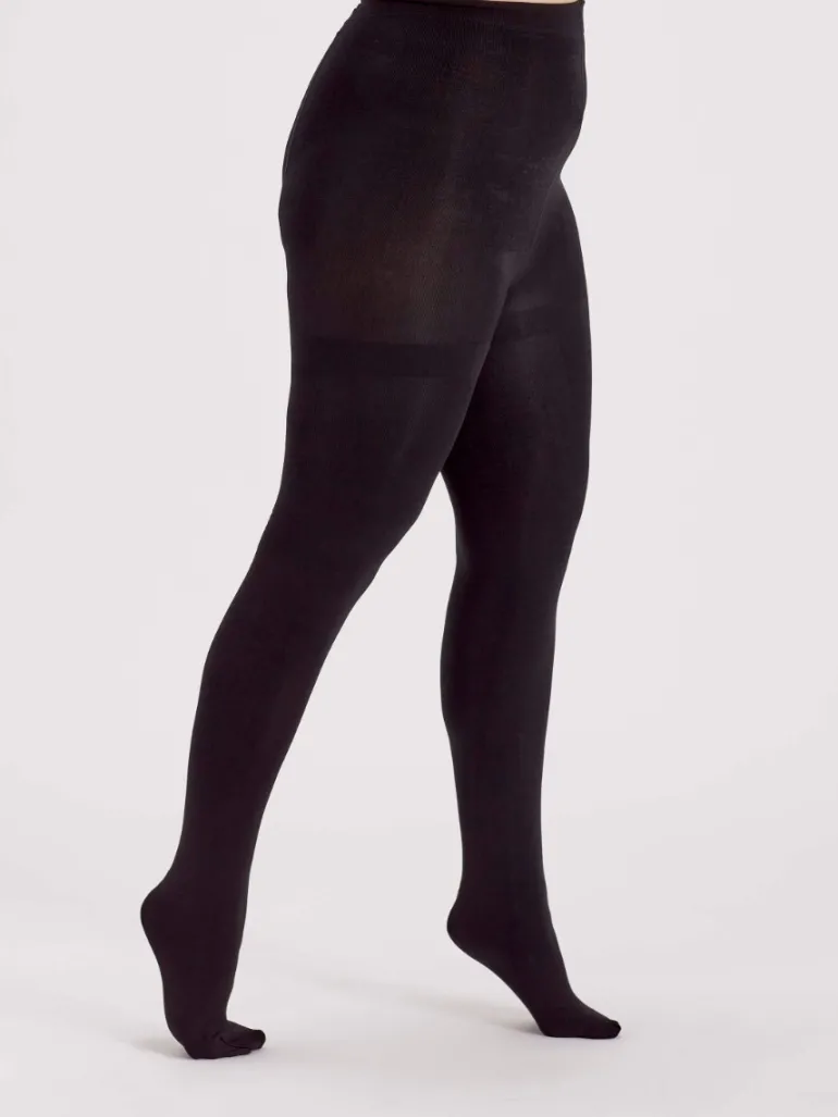Curves 70 Denier Opaque Cooling Tights - Black