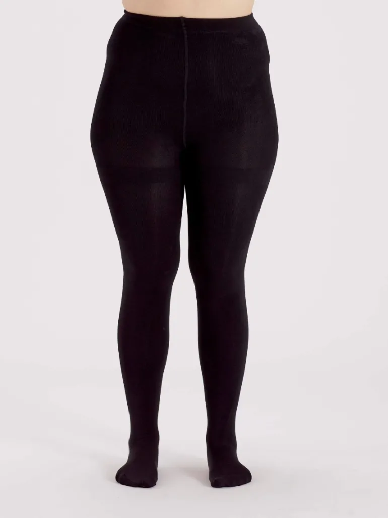 Curves 70 Denier Opaque Cooling Tights - Black