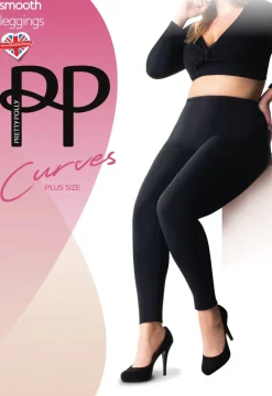 Curves 200 Denier Smooth Leggings - Black