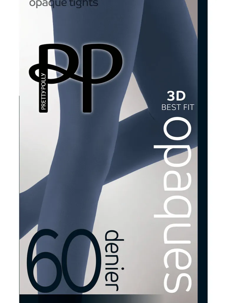 60D Coloured Opaque Tights 1 Pair Pack - Slate Blue