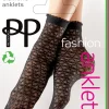 Delicate Diamond Pattern Anklets - Black