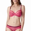 Delicate Lace Non Padded Underwired Balconette Bra - Watermelon