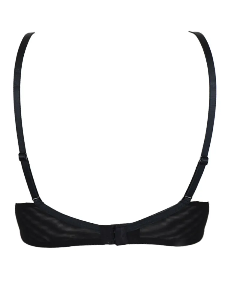 Delicate Lace Non Padded Underwired Bra - Black