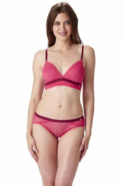 Delicate Lace Non Wired Bra - Watermelon
