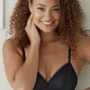 Delicate Lace Non-Wired Bra - Black