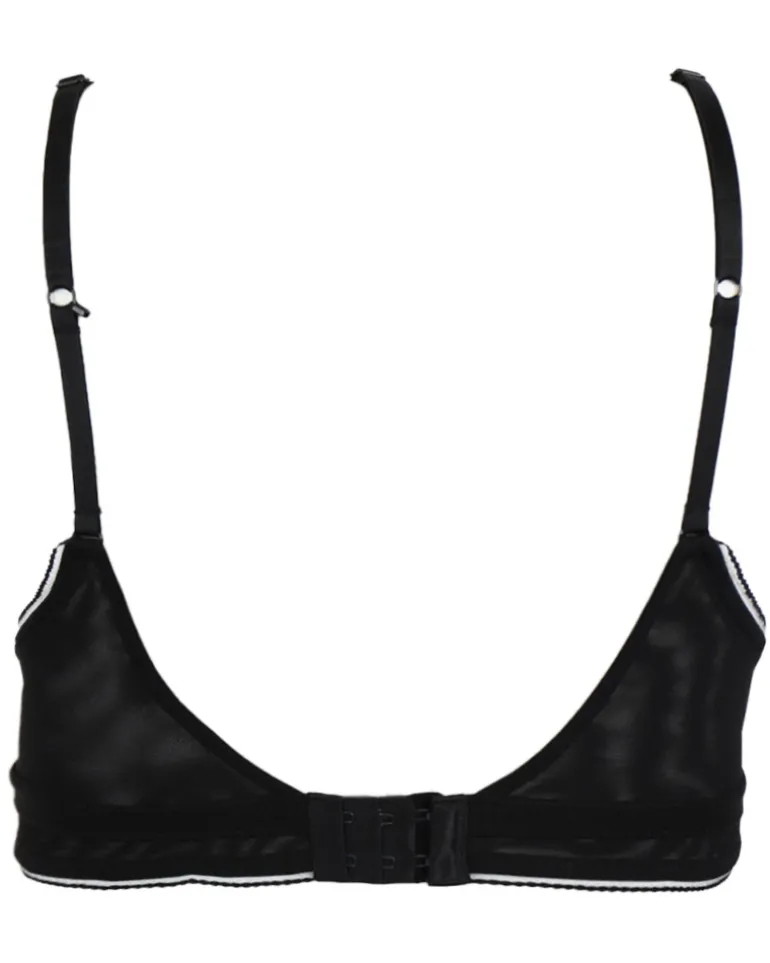 Delicate Lace Non-Wired Bra - Black