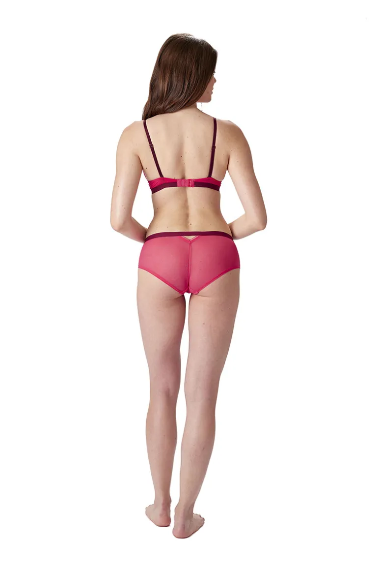 Delicate Lace Underwired T-shirt Bra - Watermelon