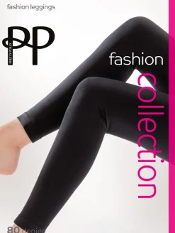 200 Denier Fashion Smooth Leggings - Black
