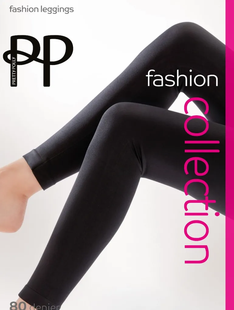 200 Denier Fashion Smooth Leggings - Black