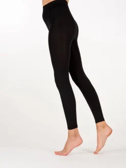 200 Denier Fashion Smooth Leggings - Black