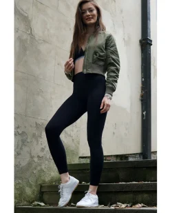 200 Denier Fashion Smooth Leggings - Black