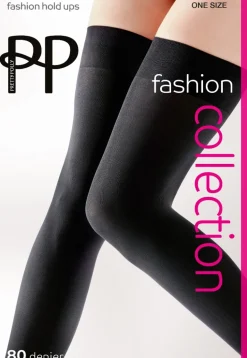 80 Denier Fashion Smooth Opaque Hold Ups - Black