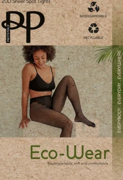 Eco 20 Denier Biodegradable Spot Tights - Black