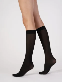 Everyday 40 Denier Opaque Knee Highs 2 Pair Pack - Black
