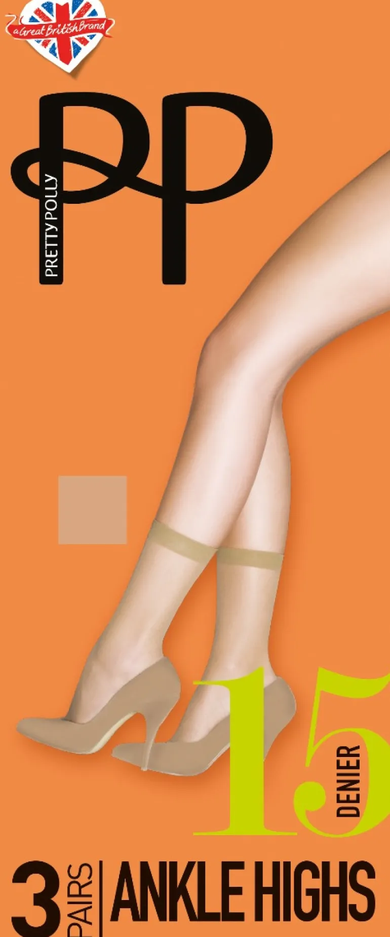 Everyday 15 Denier Smooth Knit Ankle Highs 3 Pair Pack - Chiffon
