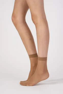 Everyday 15 Denier Smooth Knit Ankle Highs 3 Pair Pack - Natural